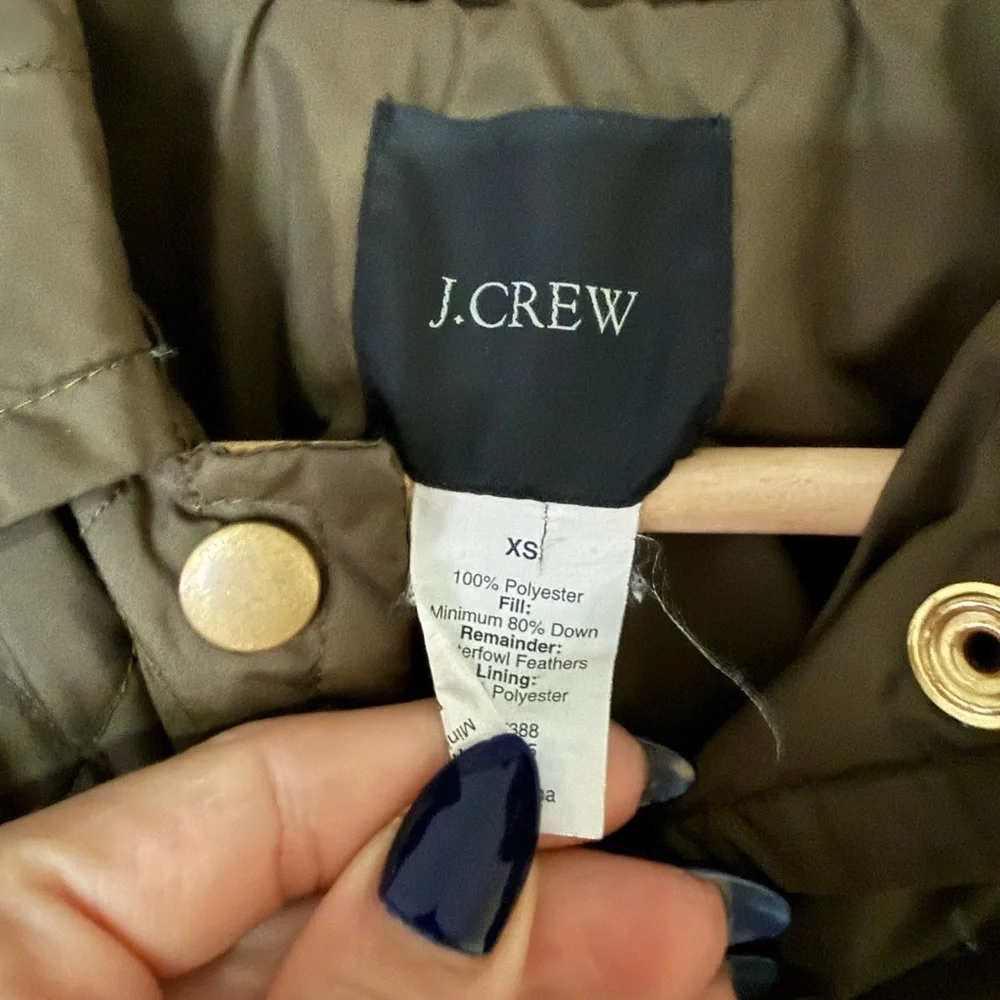 J.Crew Quilted Excursion Jacket in Army Green